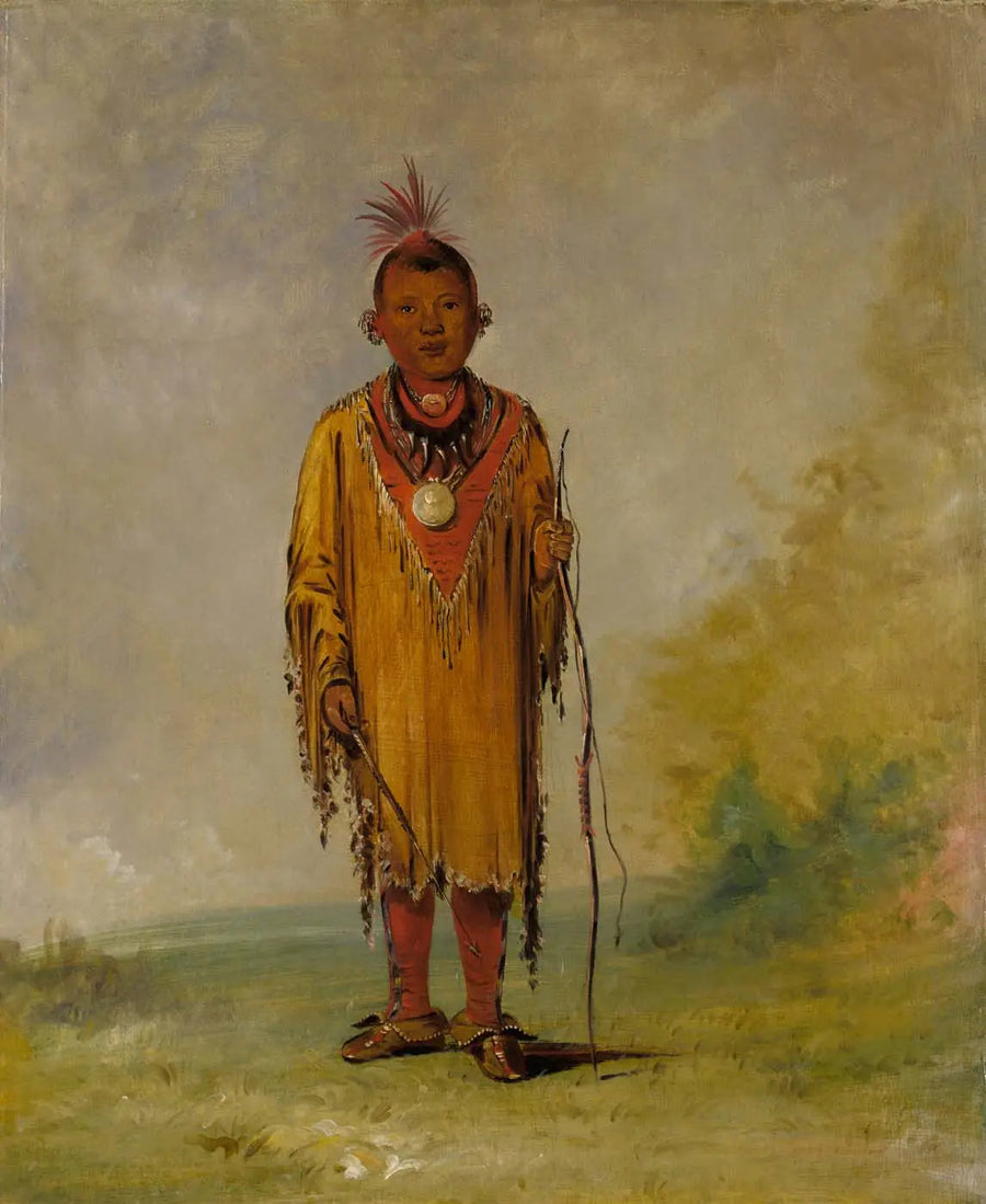 Me-sóu-wahk, Hirschhaar, Lieblingssohn von Kee-o-kúk - George Catlin