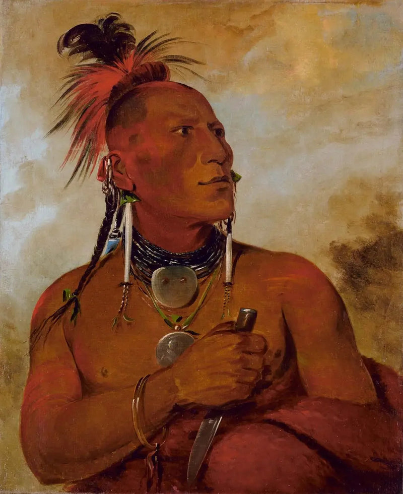 Meach-o-shín-gaw, kleiner weißer Bär, ein edler Tapferer - George Catlin