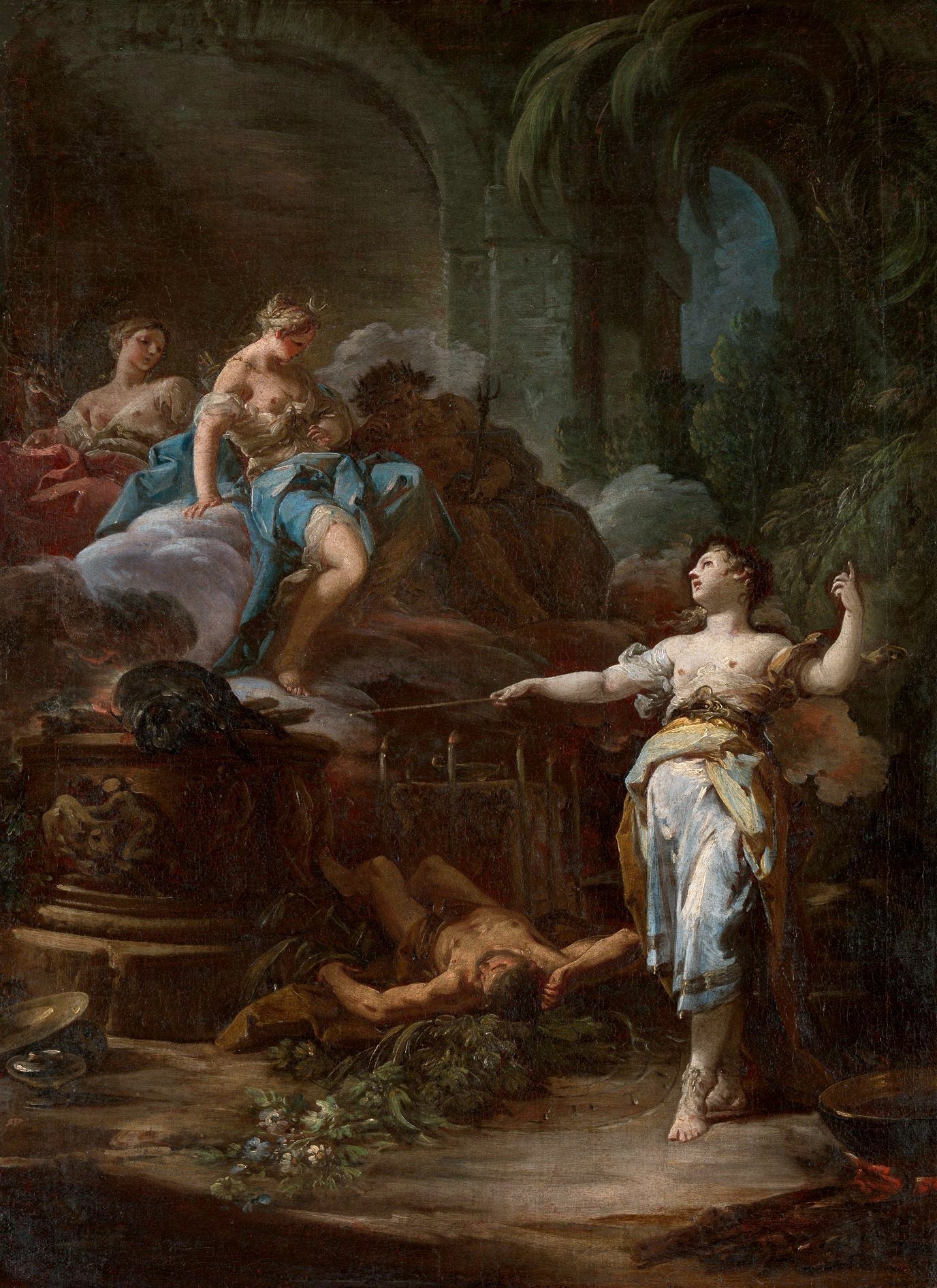 Médée rajeunissante Aeson - Corrado Giaquinto image 1 tableau peint à l’huile sur toile