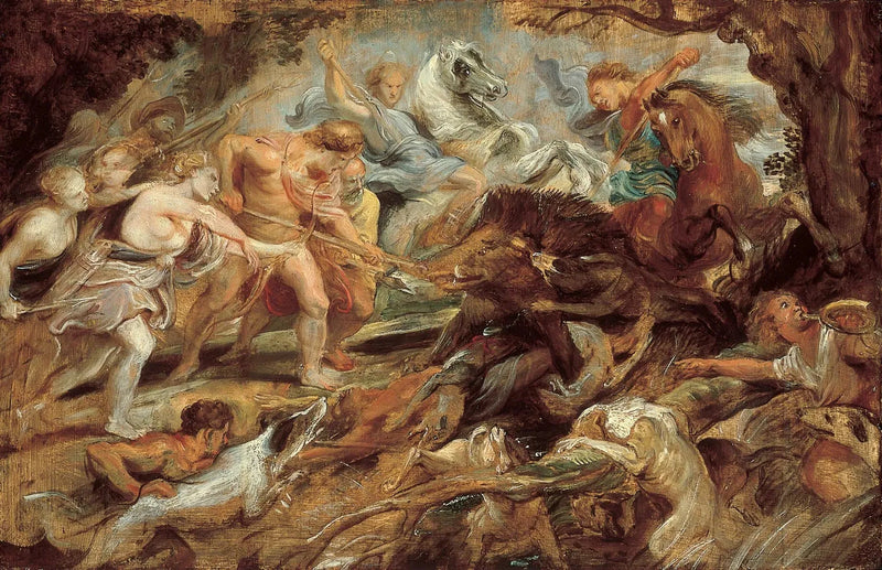 Meleager und Atalante und die Jagd auf das Kalydon-Schwein - Peter Paul Rubens