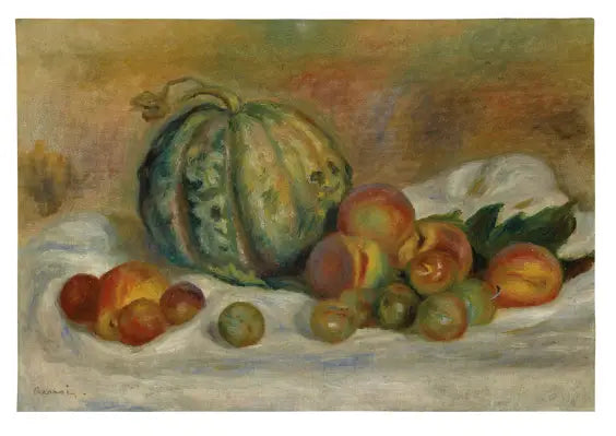 Melon et fruits - Pierre-Auguste Renoir image 1 copie peinte à la main à l’huile