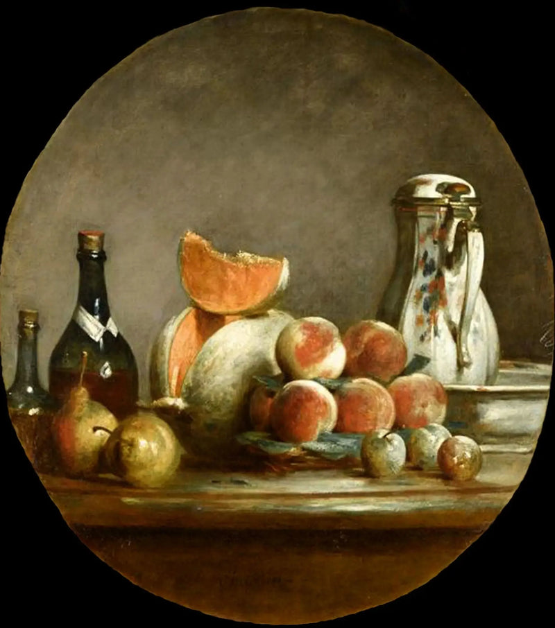 Melone, Birnen, Pfirsiche und Pflaumen - Jean Siméon Chardin