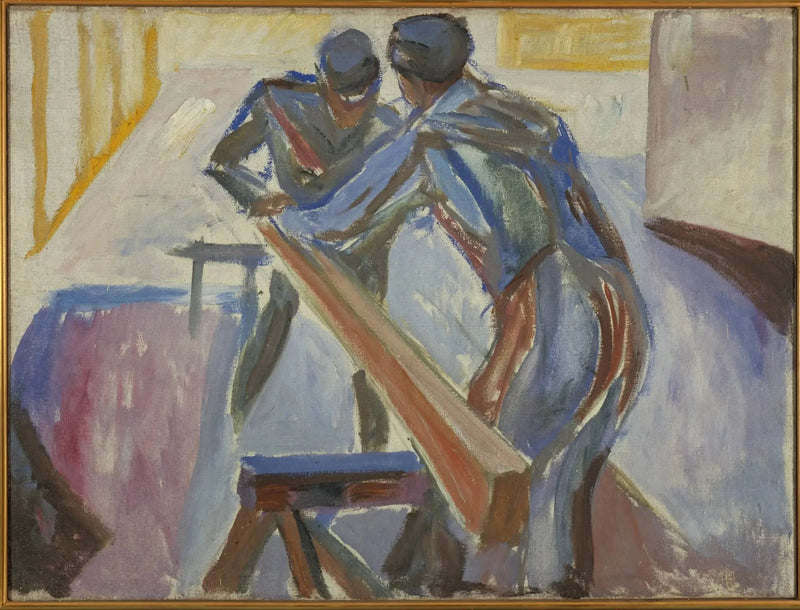 Tischler in der Werkstatt - Edvard Munch