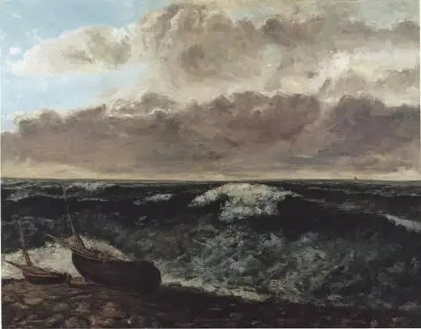 Unruhige See - Gustave Courbet