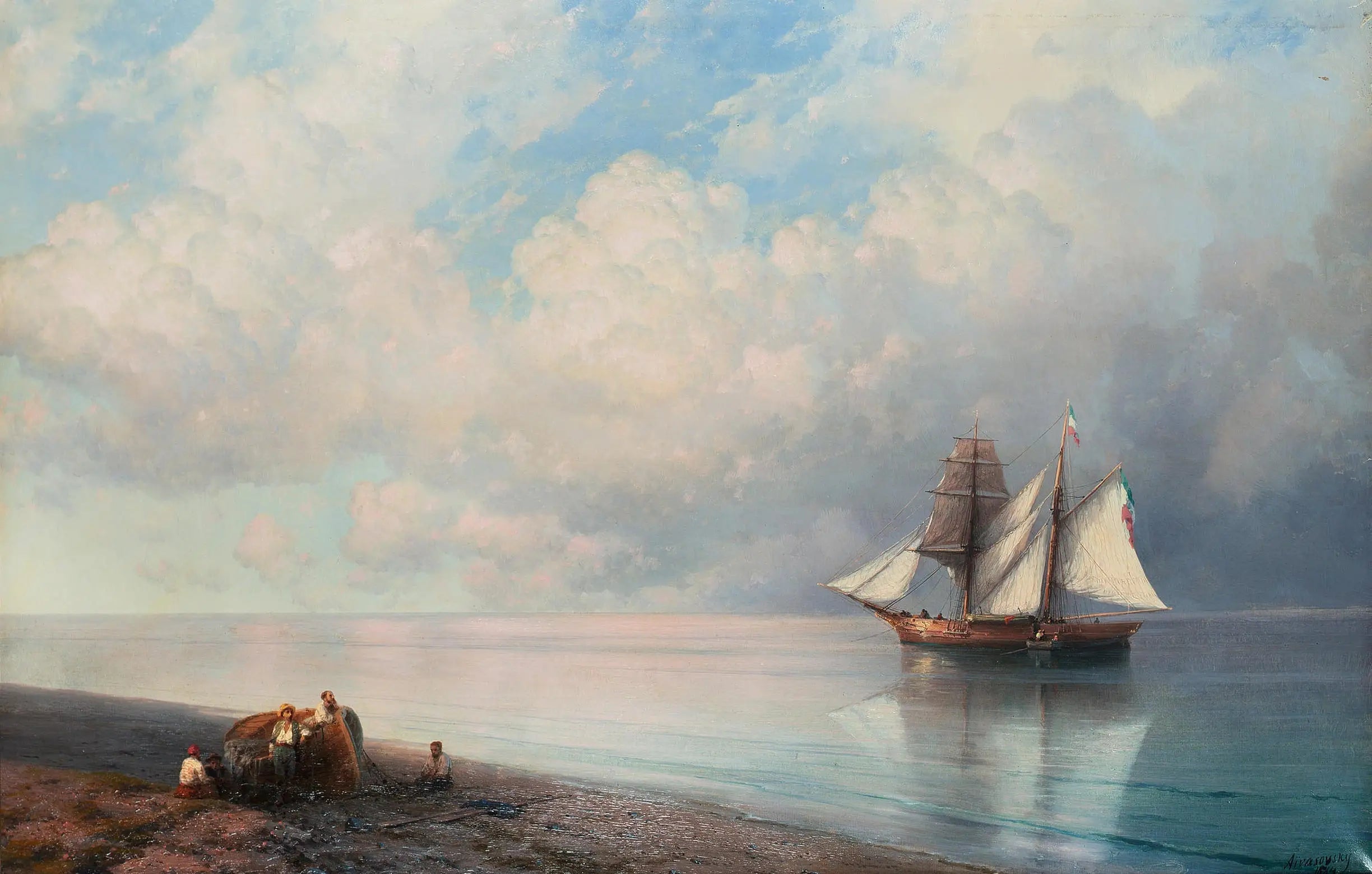 Mer calme en début de soirée - Ivan Aïvazovski - Alpha Reproduction