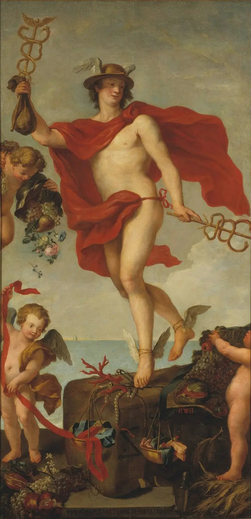 Merkur beim Verlassen von Antwerpen. Fragment eines größeren Gemäldes. - Peter Paul Rubens