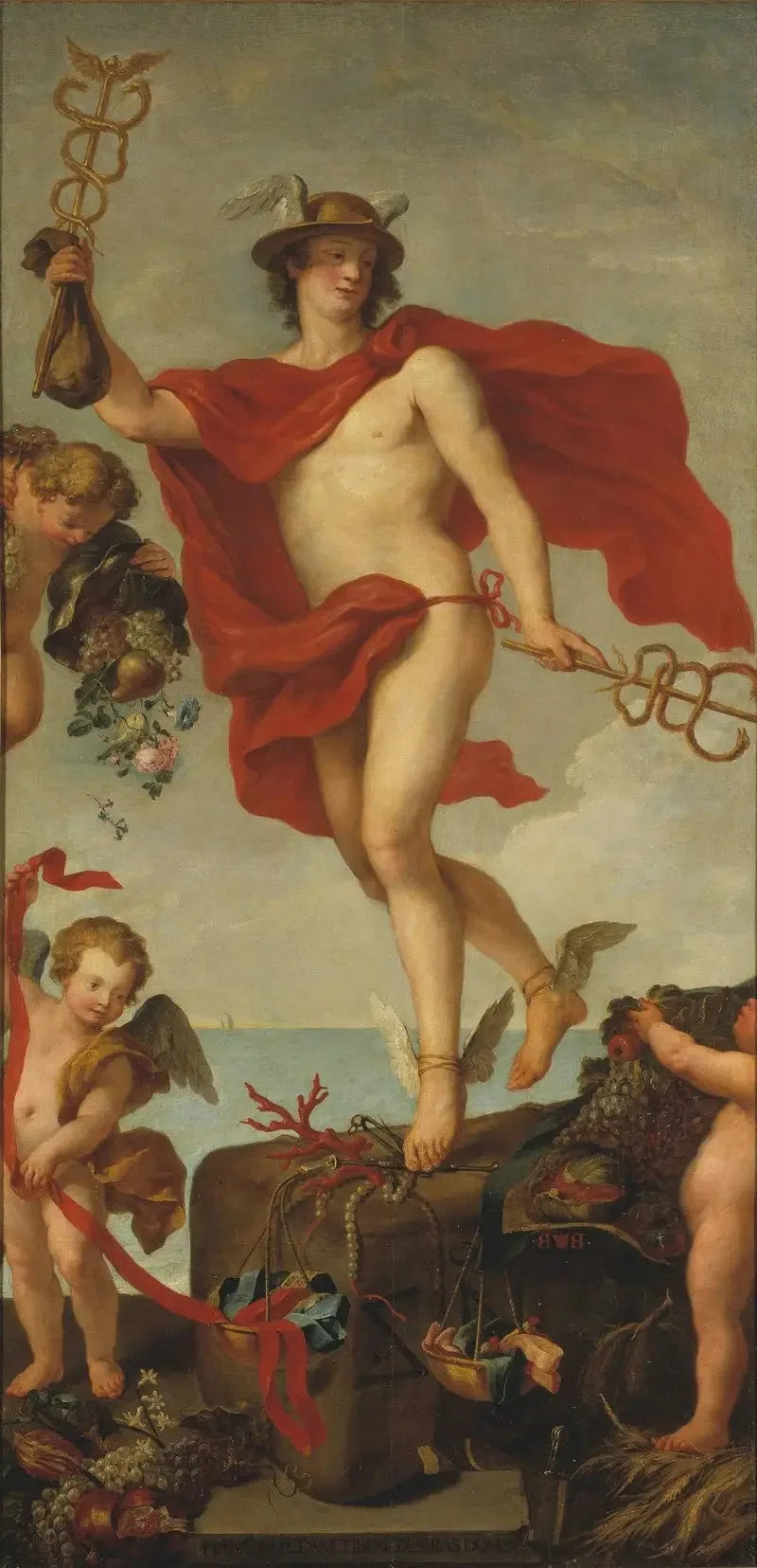 Merkur beim Verlassen von Antwerpen. Fragment eines größeren Gemäldes. - Peter Paul Rubens