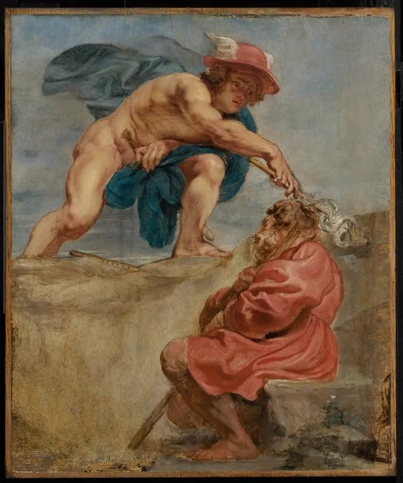 Merkur und ein schlafender Hirte - Peter Paul Rubens