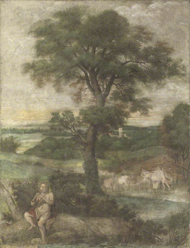 Fliegende Merkur, die Herden des Admète - Domenichino