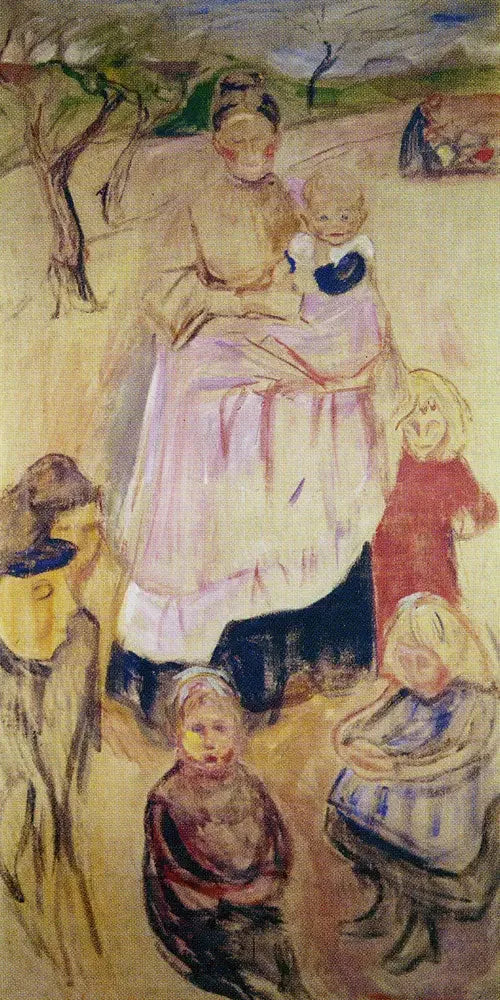 Mutter mit Kindern, Thüringen - Edvard Munch