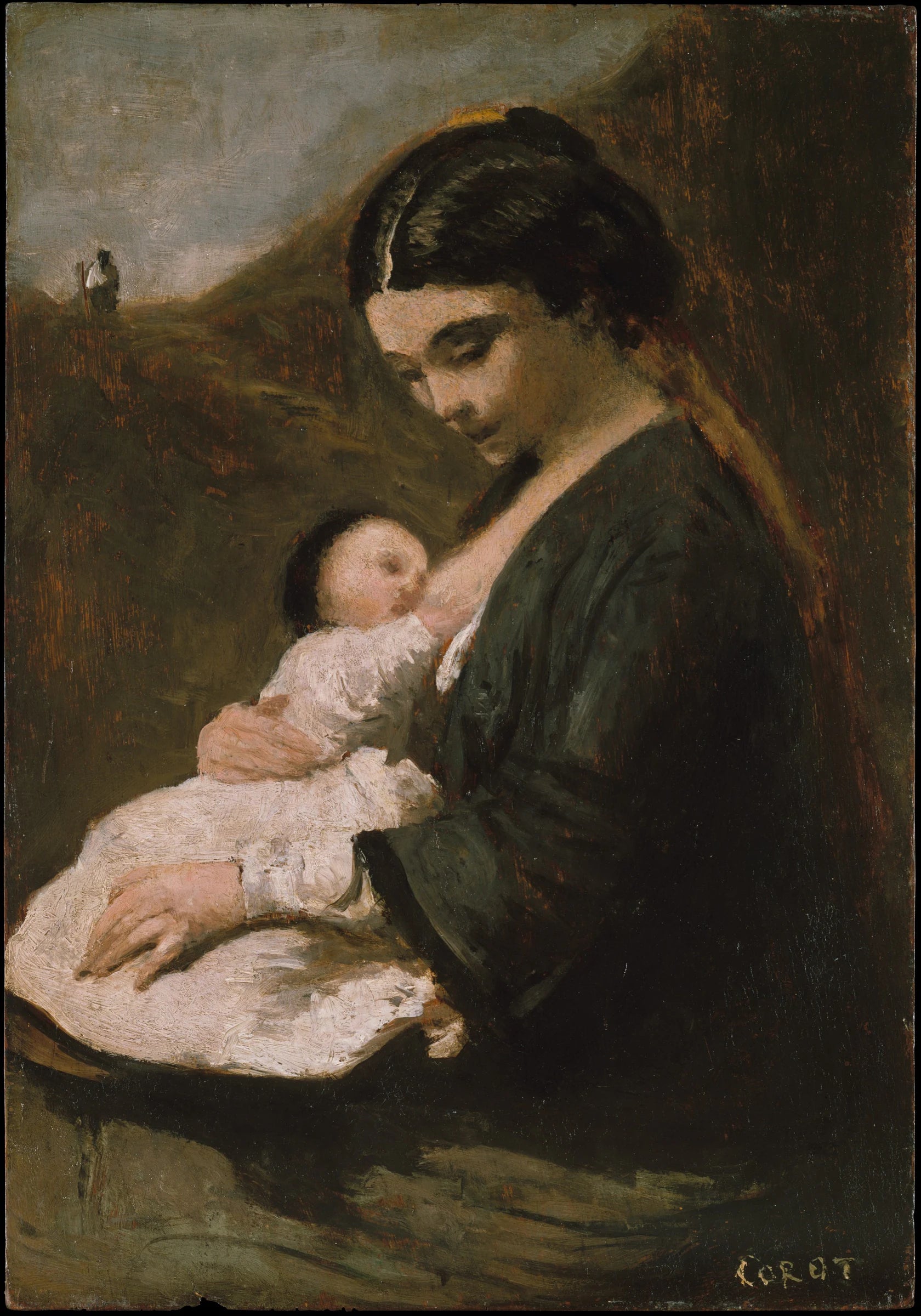 Mère et enfant - Camille Corot