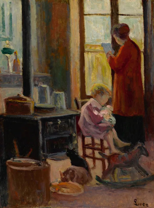 Mutter und Kind in der Küche - Maximilien Luce