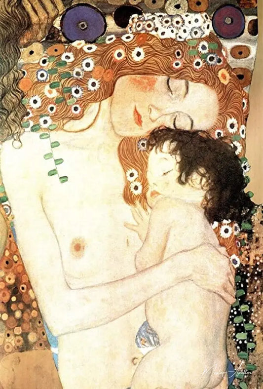 Mère et enfant - Gustav klimt - Reproductions de tableaux et peintures haut de gamme