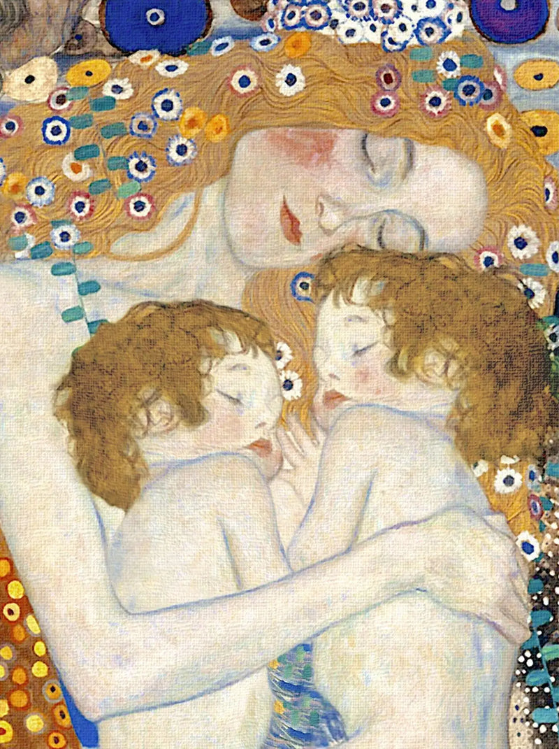👩‍👧‍👦 Mutter und Kinder light (Detail aus Die drei Lebensalter der Frau) – Gustav Klimt (1905)