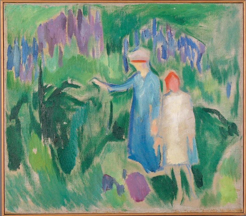 Mutter und Tochter im Garten - Edvard Munch