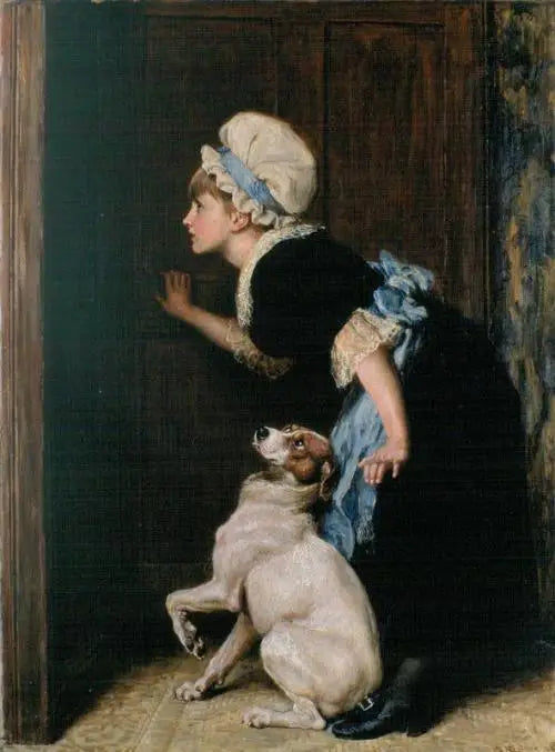 Mère Hubbard - Briton Rivière image 1 reproduction d’œuvre d’art à l’huile