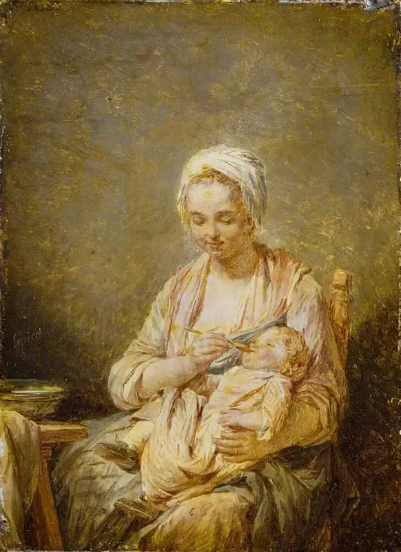 Mutter, die ihr Kind nährt - Nicolas-Bernard Lepicié