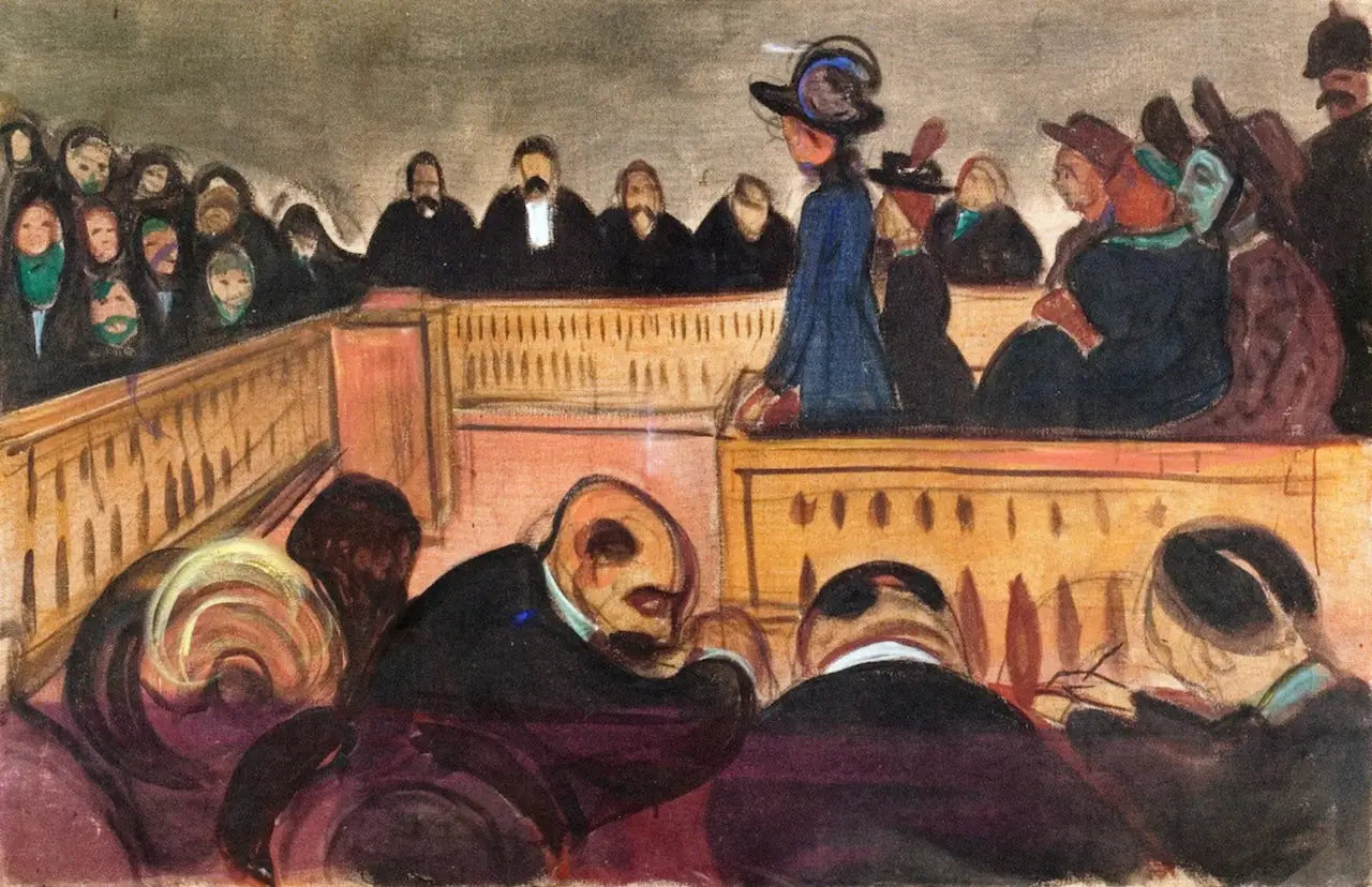 Mères adoptives au tribunal - Edvard Munch image 1 reproduction artisanale de tableau