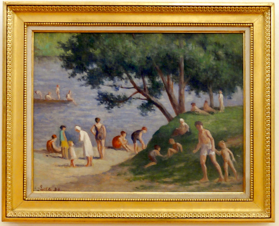 Méricourt, der Strand - Maximilien Luce