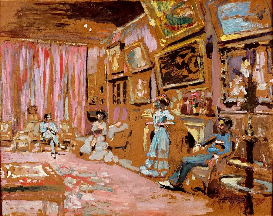 Herren und Damen Josse und Gaston Bernheim-Jeune am 107, avenue Henri Martin - Édouard Vuillard