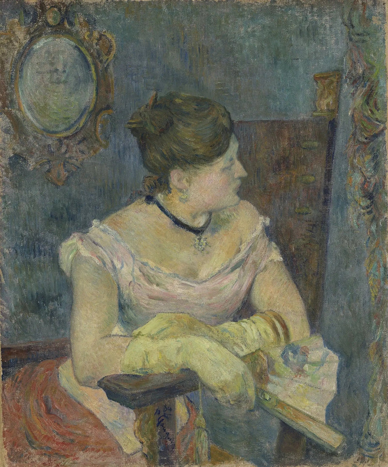 Mette Gauguin im Abendkleid - Paul Gauguin