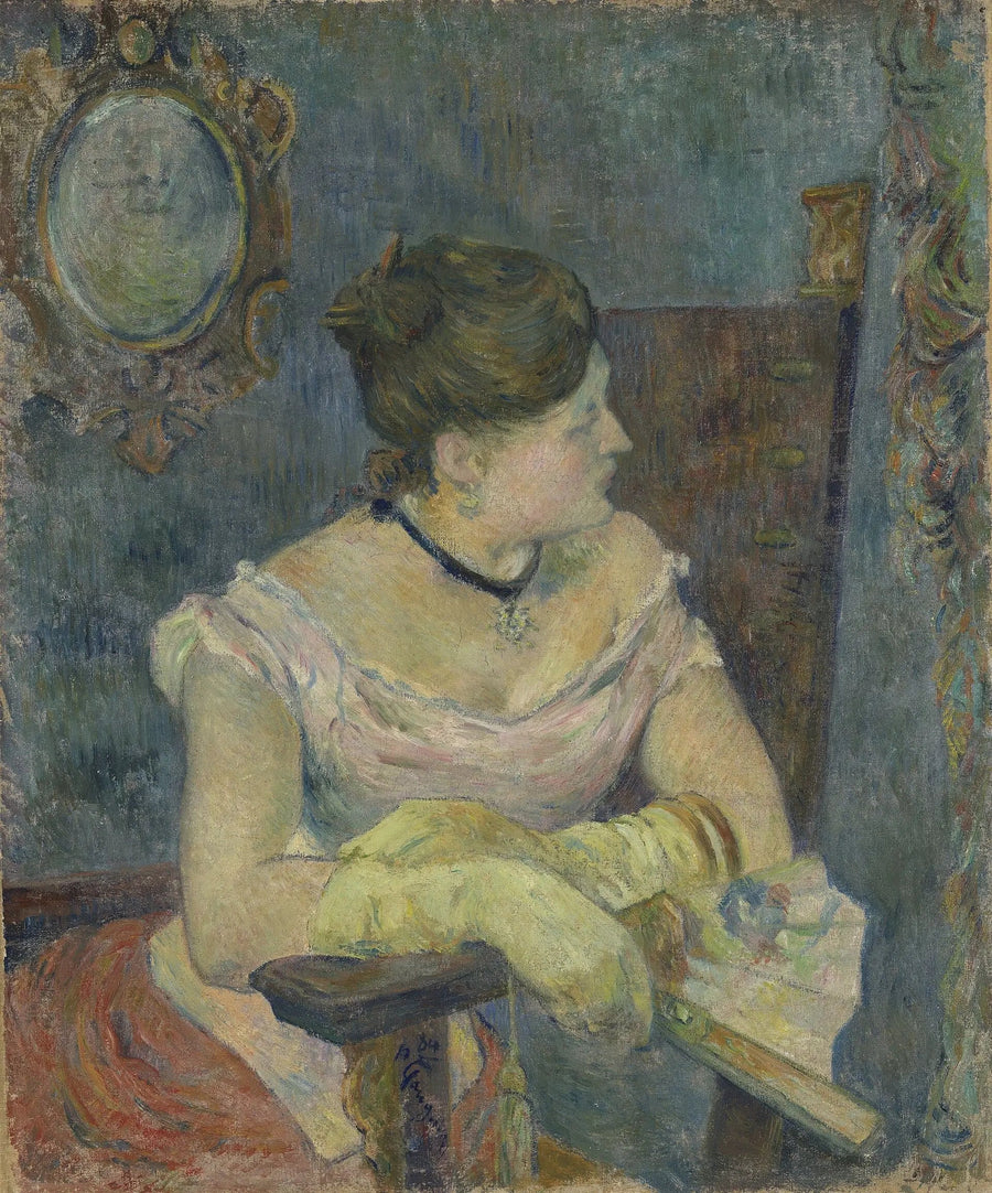 Mette Gauguin im Abendkleid - Paul Gauguin