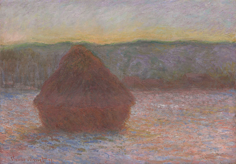 Schleifscheibe, Tauwetter, untergehende Sonne W1284 - Claude Monet