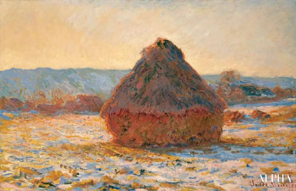 Meule, effet de neige, soleil - Claude Monet - Reproductions de tableaux et peintures haut de gamme