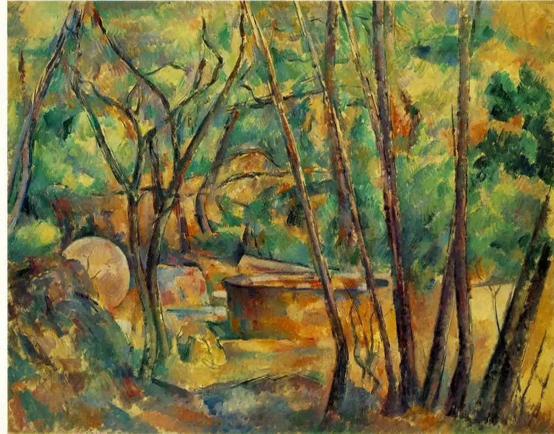 Mühle und Zisterne im Unterholz - Paul Cézanne