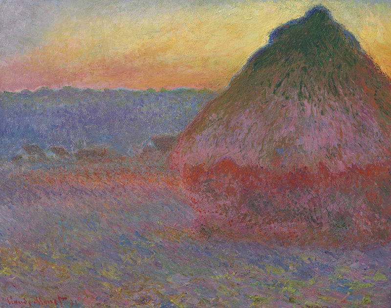 Schleifscheibe, rosa und blau gedruckt W1290 - Claude Monet