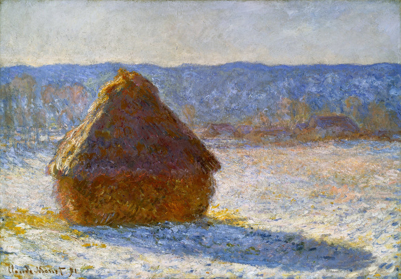 Schleifscheibe, Schneeeffekt, am Morgen W1280 - Claude Monet