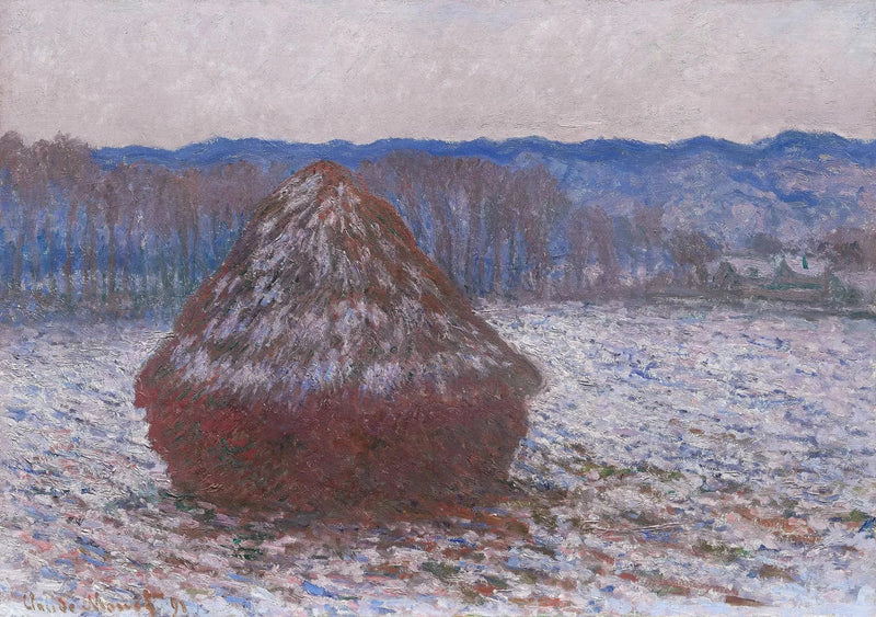 Schleifscheibe, Schneeeffekt, am Morgen W1280 - Claude Monet