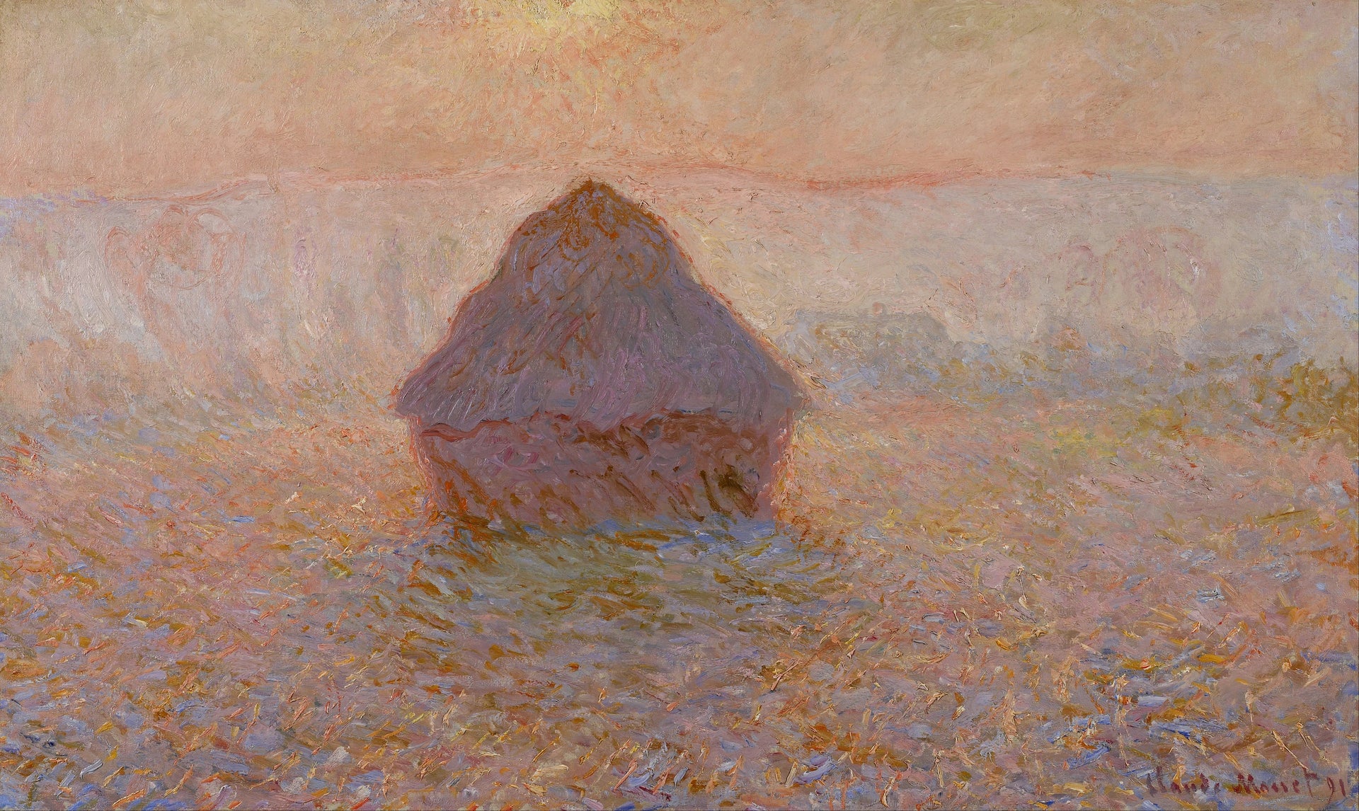 Meule, soleil dans la brume W1286 de Claude Monet – Minneapolis Institute of Art 93.20