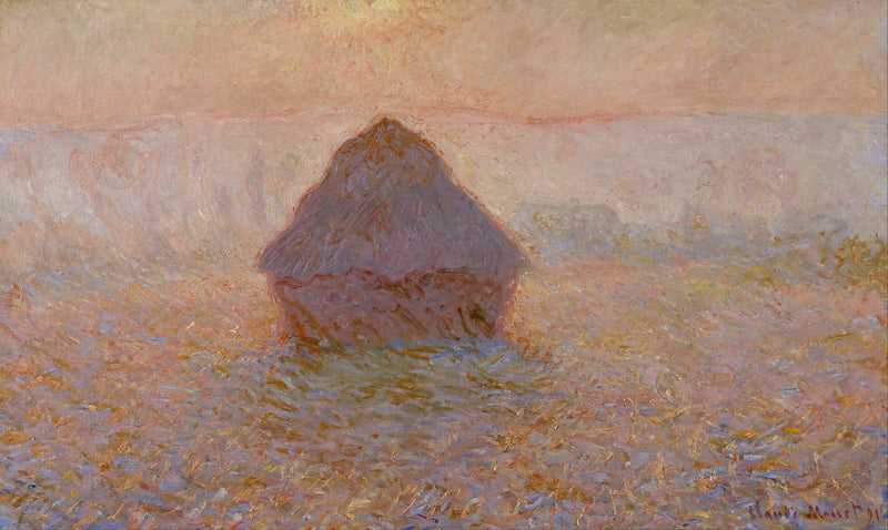 Mühle, Sonne im Nebel - Claude Monet