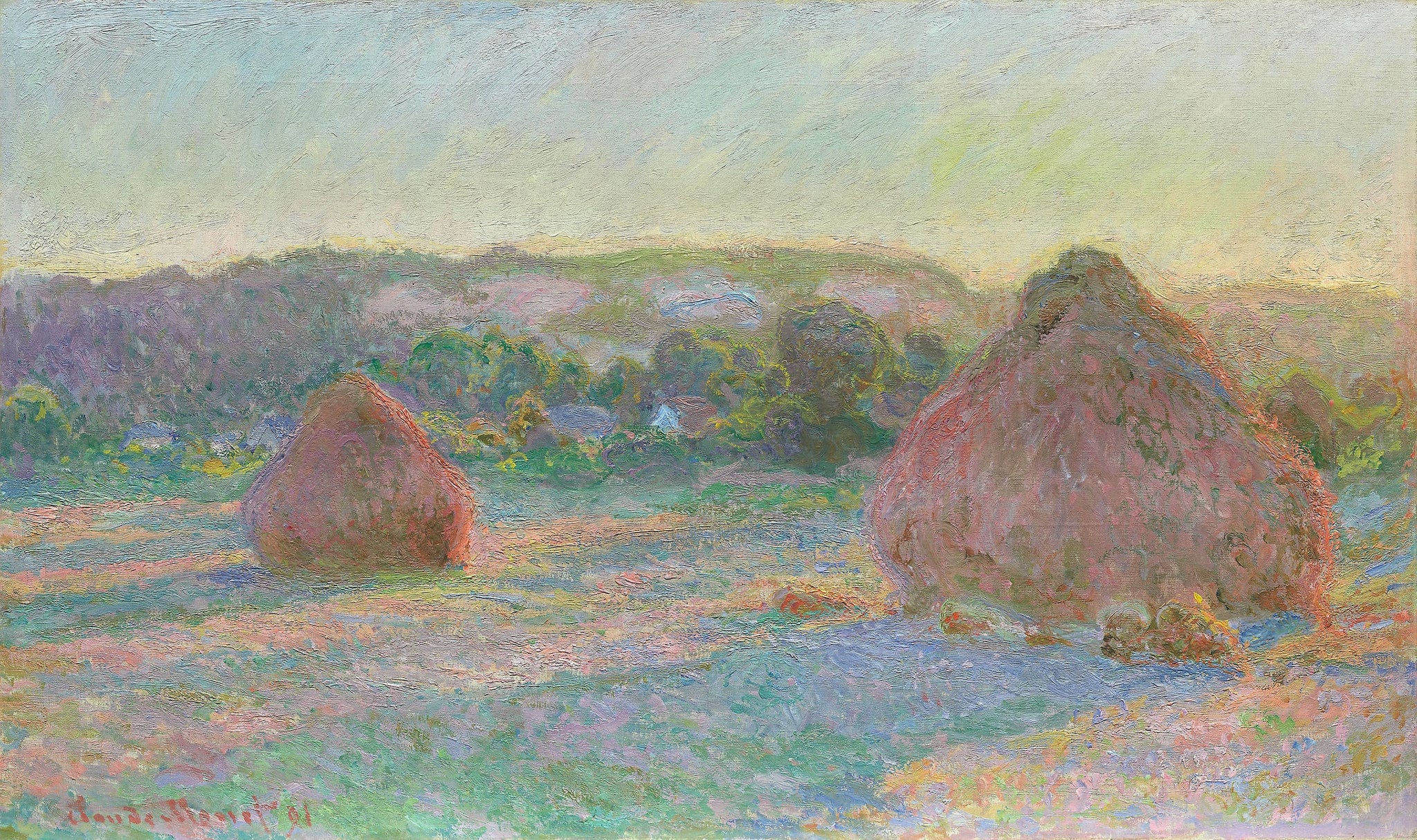 Les Meules de blé, fin d’été de Claude Monet, 1890–1891 – Art Institute of Chicago 1985.1103, Wildenstein 1269