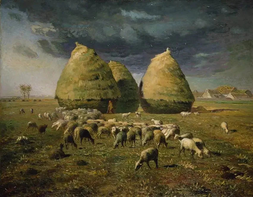 Meules de foin, automne - Jean-François Millet image 1 reproduction artisanale de tableau