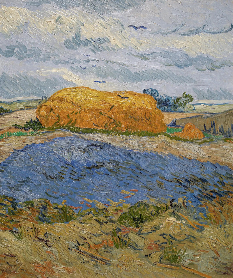 Heuhaufen unter einem regnerischen Himmel - Vincent van Gogh