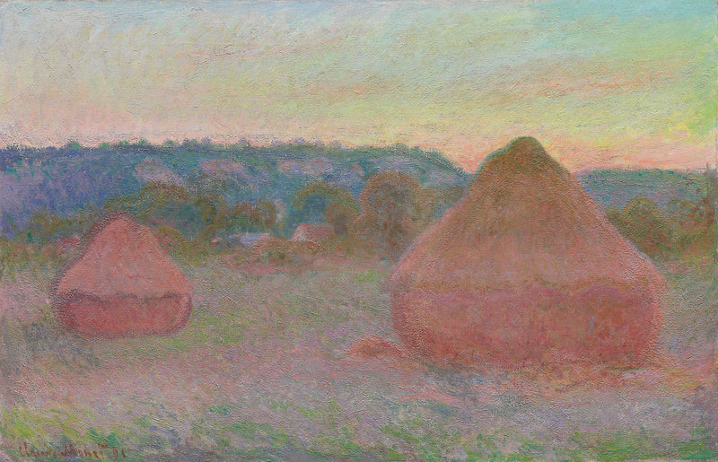 Zwei Mühlsteine, Niedergang des Tages, Herbst W1270 - Claude Monet