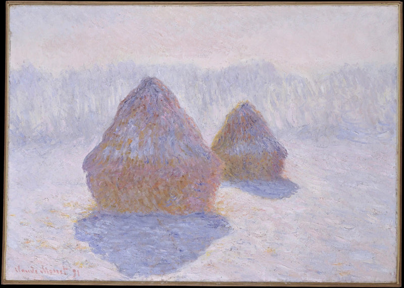 Mühlsteine, Wintereffekt - Claude Monet