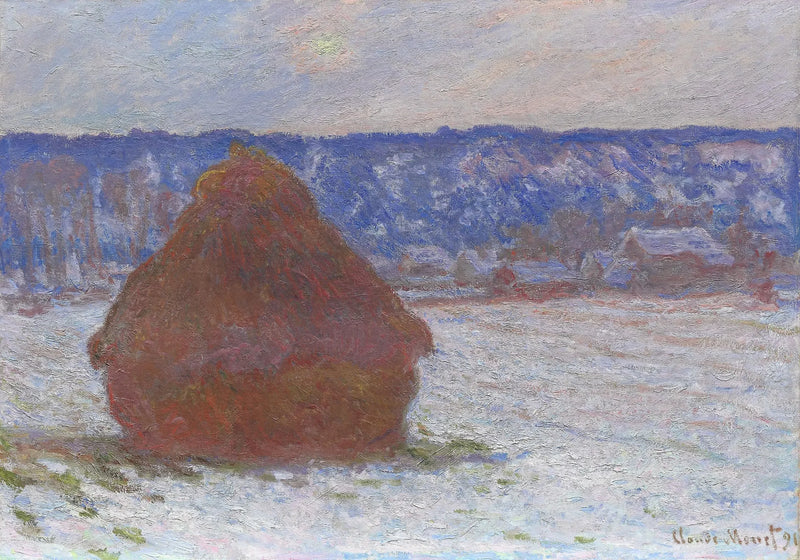 Mühlsteine, Schnee-Effekt - Claude Monet