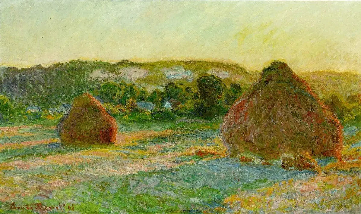 Meules, fin de l'été - Claude Monet image 1 reproduction de peinture à l’huile