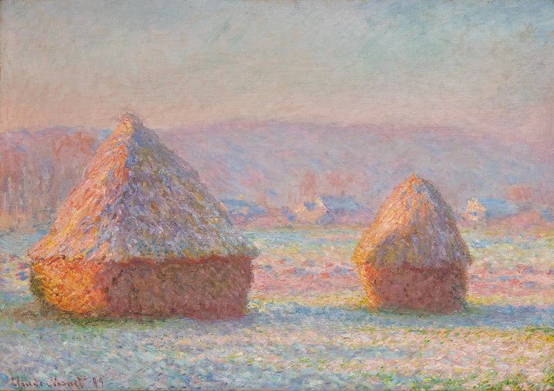 Les Meules, weißer Gelee-Effekt W1215 - Claude Monet