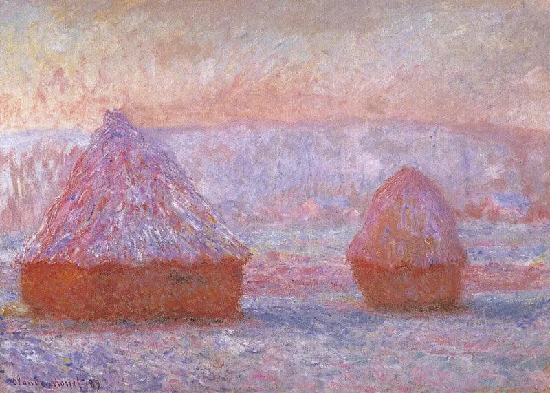 Les Meules, Giverny, Morgeneffekt W1214 - Claude Monet
