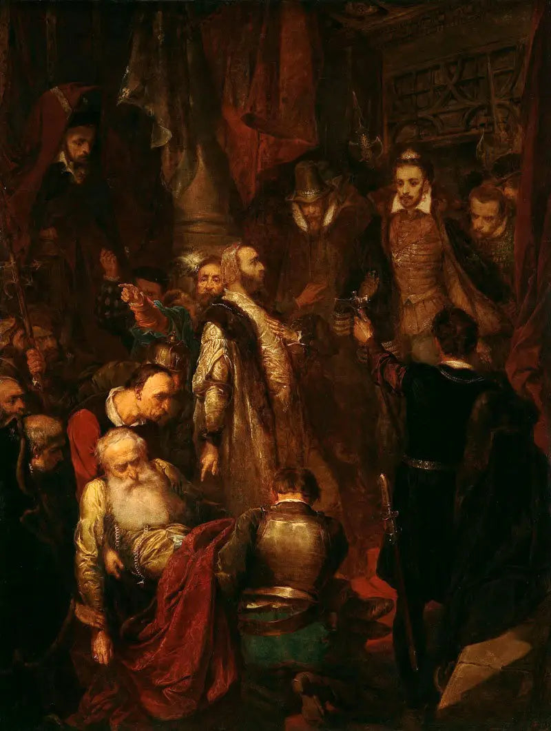 Mord an Wapowski während der Krönung von Henryk Walezy durch Jan Matejko - Jan Matejko