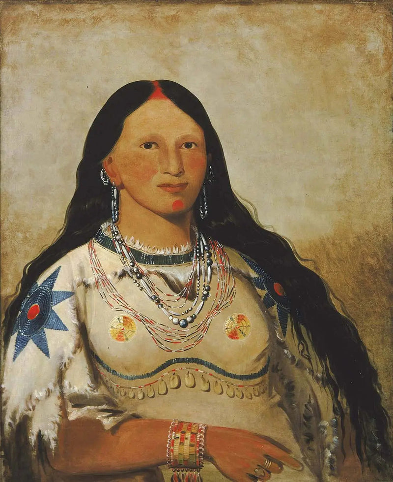 Mi-néek-ee-súnk-te-ka, Vison, eine schöne Mädchen - George Catlin