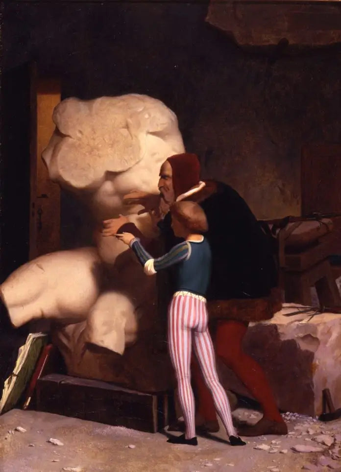 Michelangelo in seiner Werkstatt - Jean-Léon Gérôme