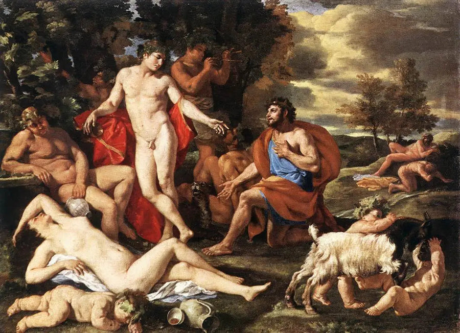 Midas vor Bacchus - Nicolas Poussin