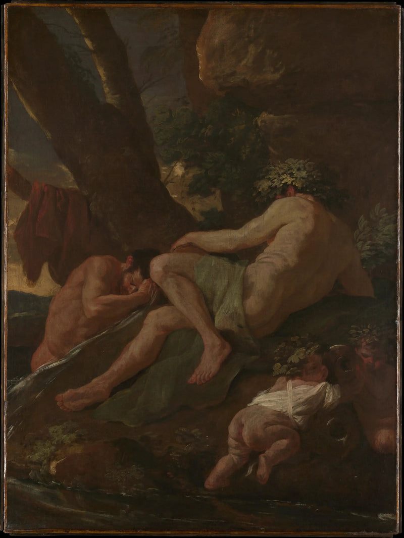 Midas, der sich im Pactole wäscht - Nicolas Poussin