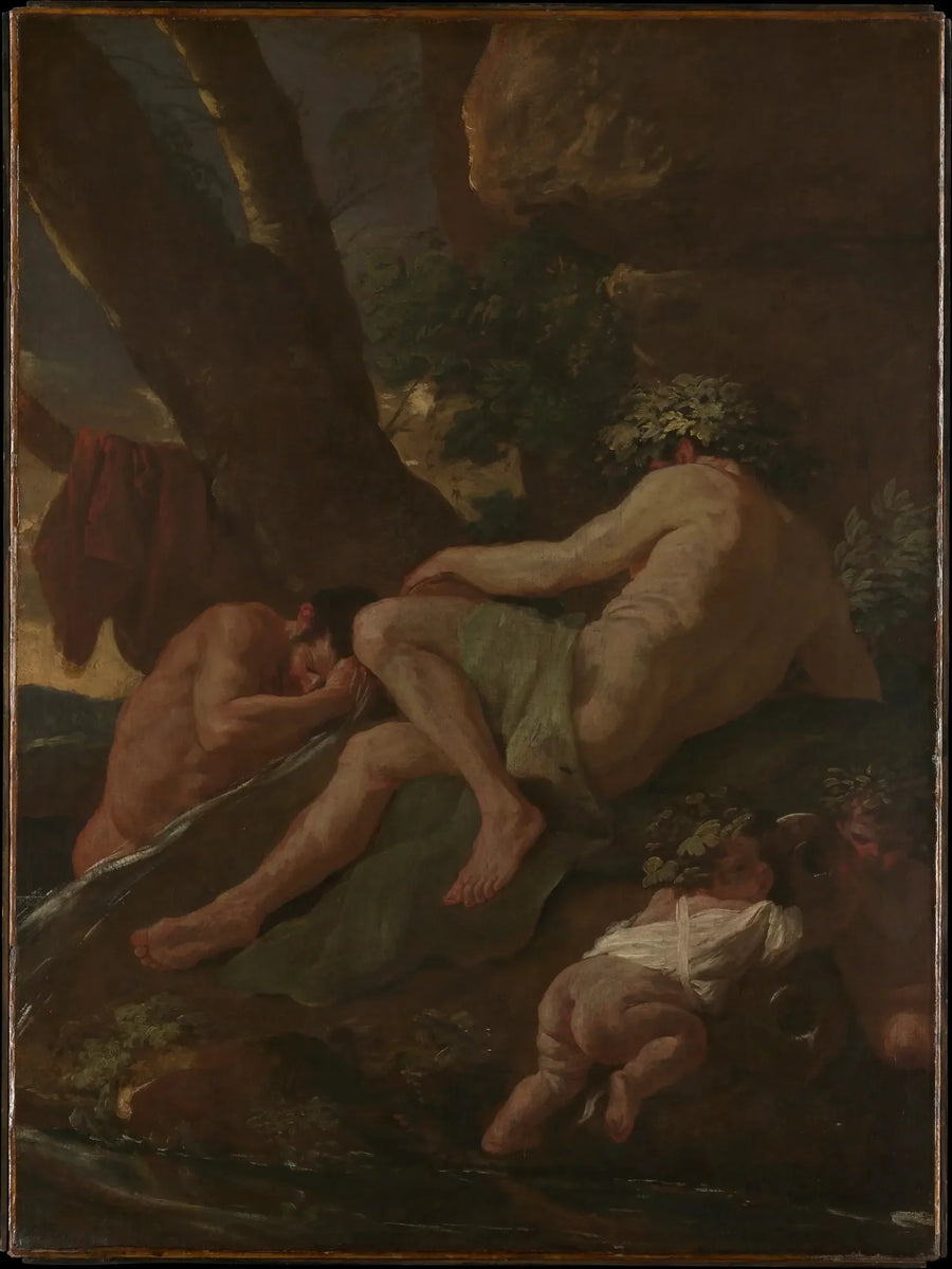 Midas, der sich im Pactole wäscht - Nicolas Poussin