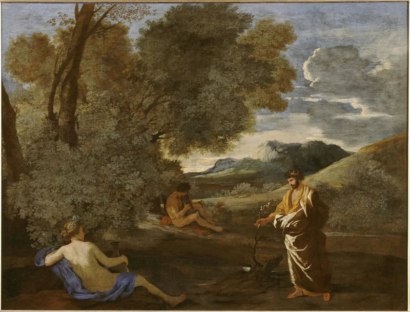Midas, der sich in einen Baumzweig einer Eiche verwandelt – Nicolas Poussin
